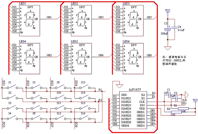 AiP1637主要應(yīng)用